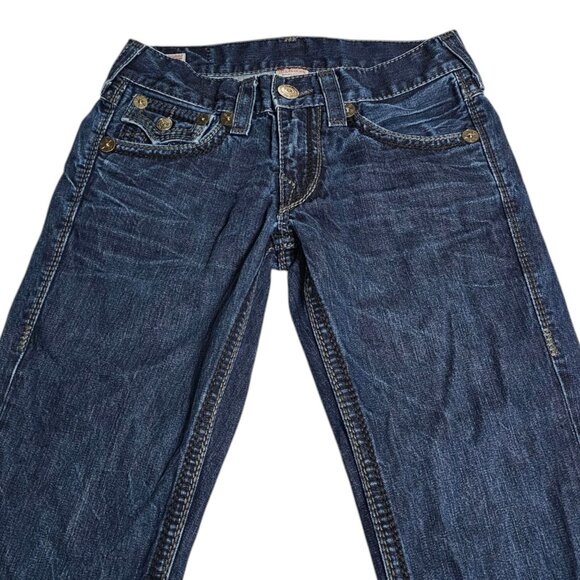 True Religion Jeans Womens 29 Billy Big QT Dark Wash Low Rise Boot Made In USA - Picture 6 of 11